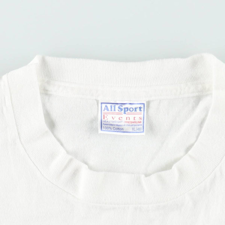 90'S All Sport Fish Print Animal T-Shirt, Men's XL (approx.), Vintage cotton white type Vintage Second Hand