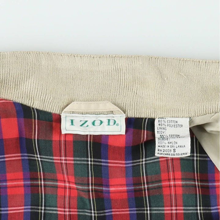 IZOD Harrington Jacket Swing Top, Men's Size S (approx.) cotton Beige type Vintage Second Hand