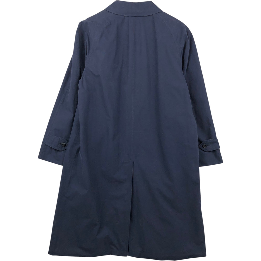 Burberry's Balmacaan Coat, Made in England, Men's Size L cotton navy blue type Vintage Second Hand