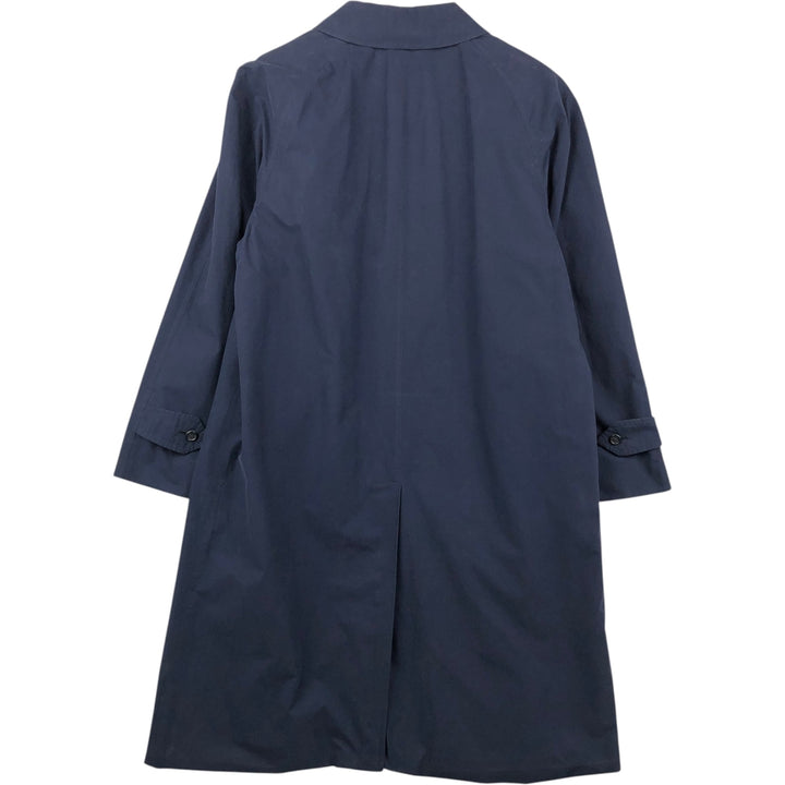 Burberry's Balmacaan Coat, Made in England, Men's Size L cotton navy blue type Vintage Second Hand