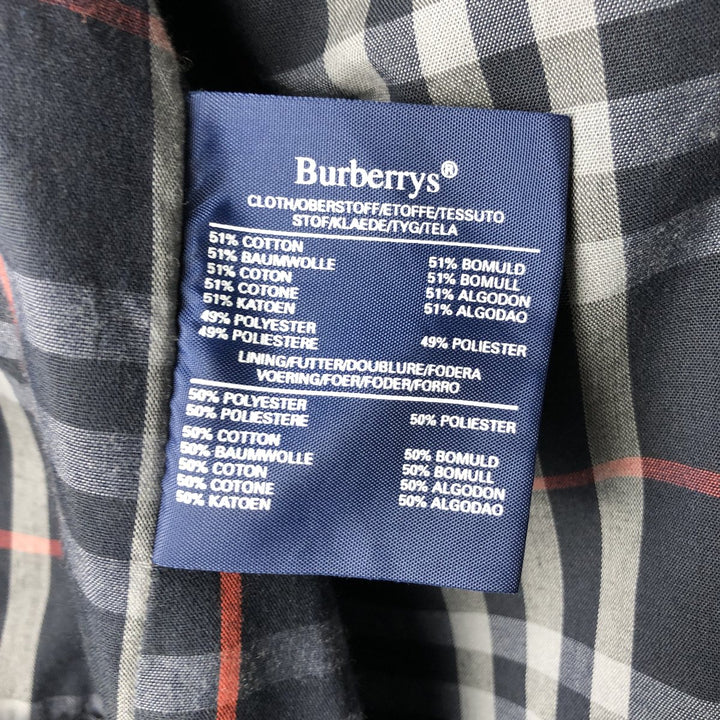 Burberry's Balmacaan Coat, Made in England, Men's Size L cotton navy blue type Vintage Second Hand