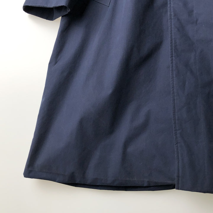 Burberry's Balmacaan Coat, Made in England, Men's Size L cotton navy blue type Vintage Second Hand
