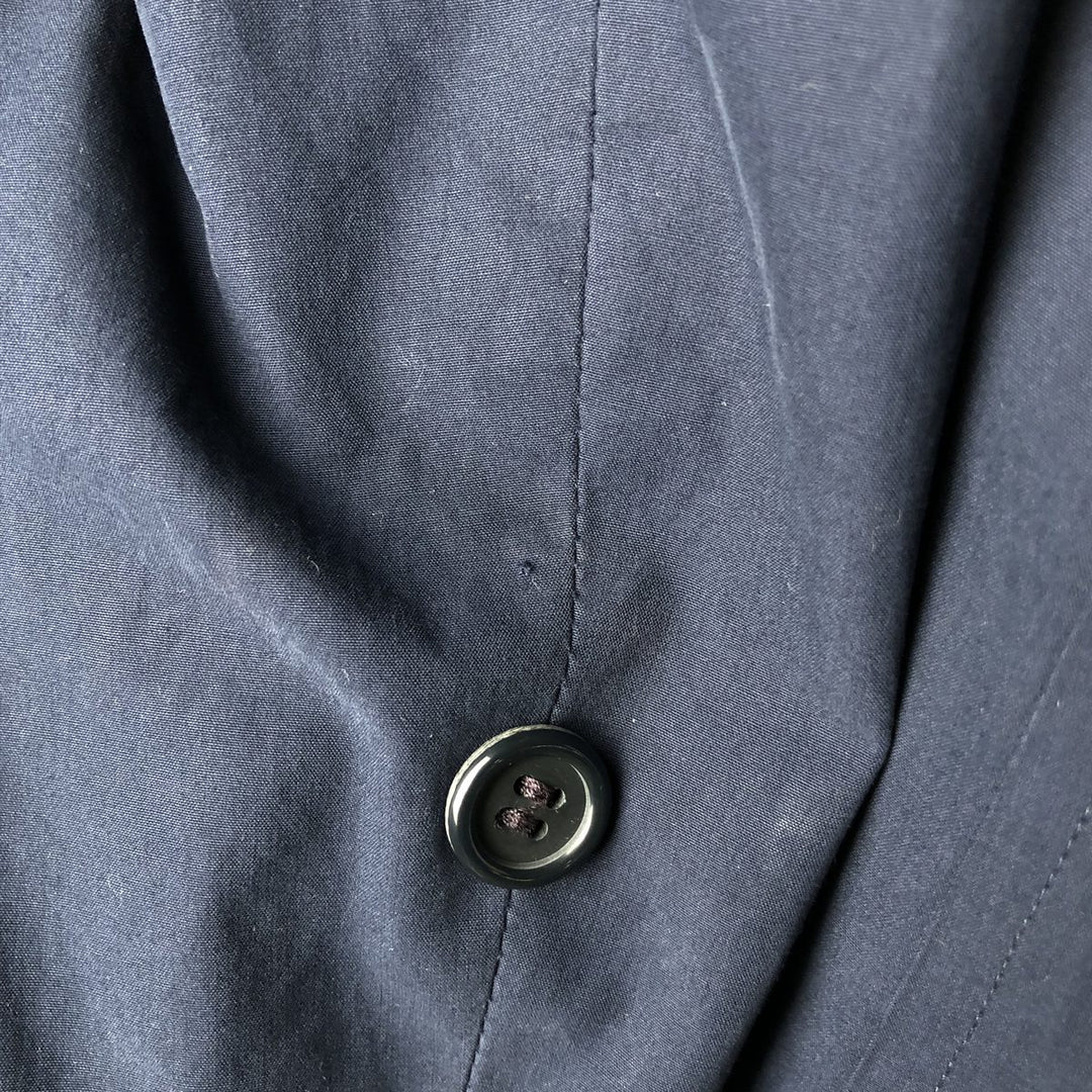 Burberry's Balmacaan Coat, Made in England, Men's Size L cotton navy blue type Vintage Second Hand