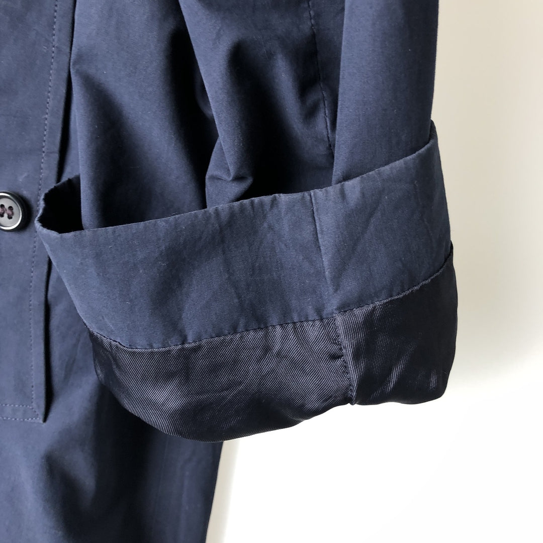 Burberry's Balmacaan Coat, Made in England, Men's Size L cotton navy blue type Vintage Second Hand