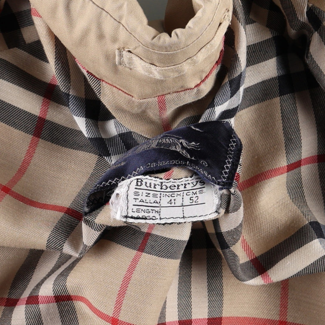 Burberry's Balmacaan coat, men's size L unclear Beige type Vintage Second Hand