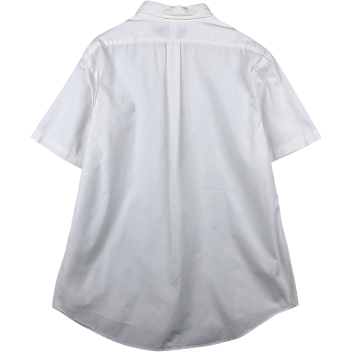Ralph Lauren CUSTOM FIT short sleeve button down shirt, men's XL size cotton white type Vintage Second Hand