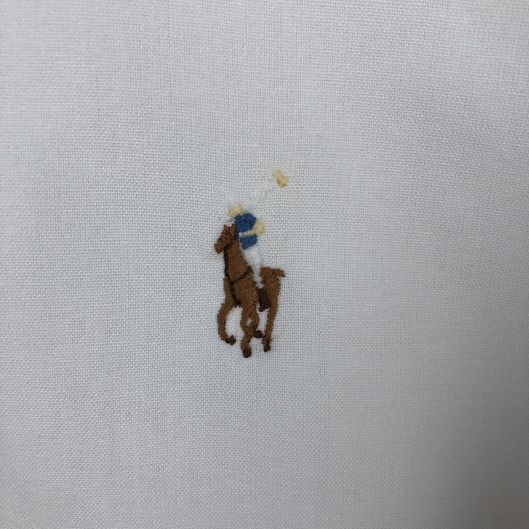 Ralph Lauren CUSTOM FIT short sleeve button down shirt, men's XL size cotton white type Vintage Second Hand