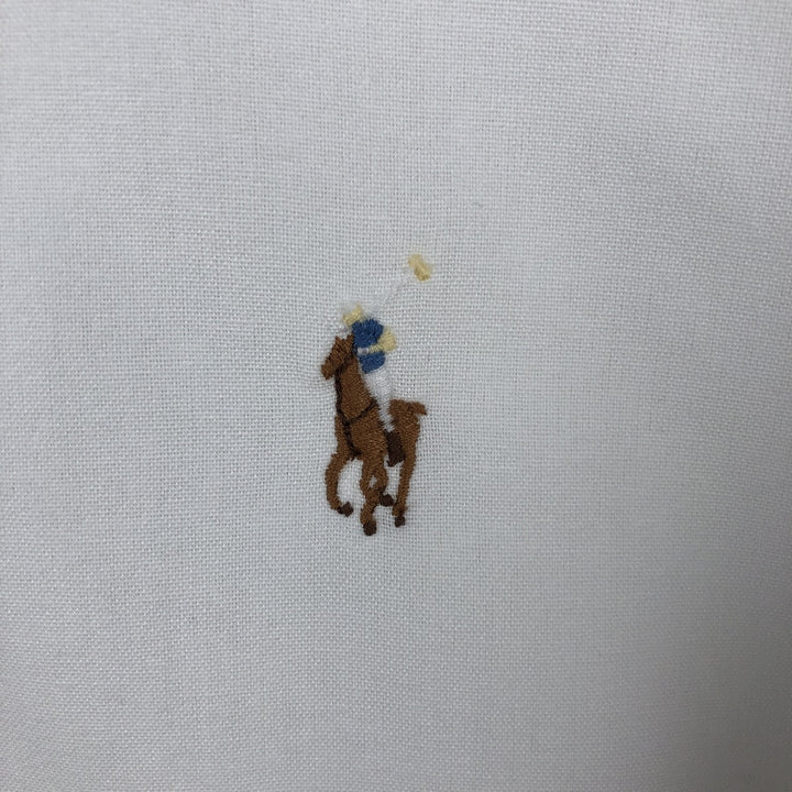Ralph Lauren CUSTOM FIT short sleeve button down shirt, men's XL size cotton white type Vintage Second Hand