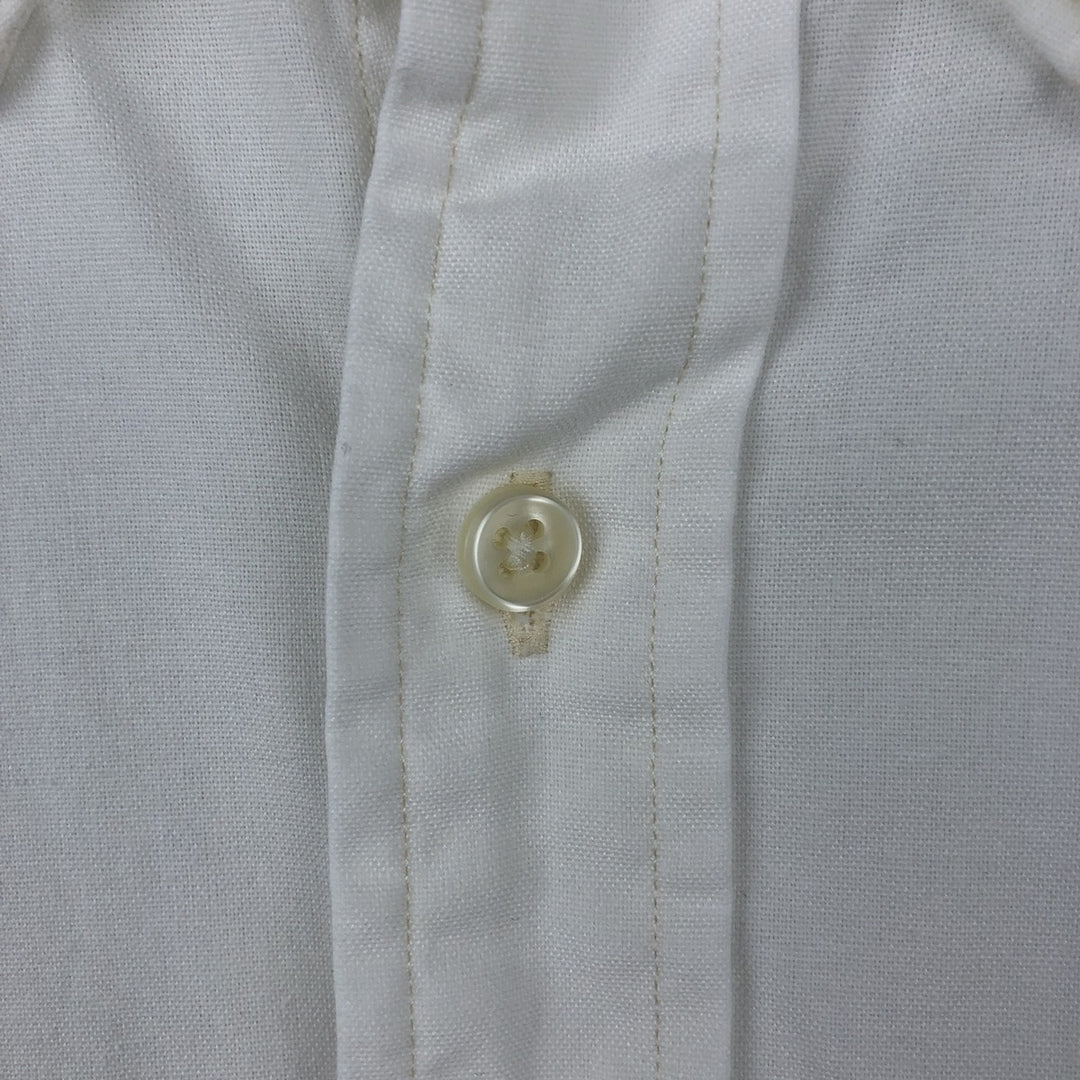 Ralph Lauren CUSTOM FIT short sleeve button down shirt, men's XL size cotton white type Vintage Second Hand