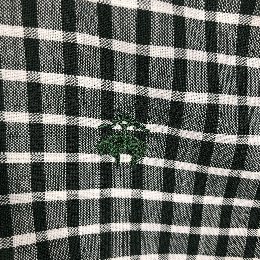 Brooks Brothers Est.1818 Long Sleeve Button-Down Check Shirt, Men's XL Supima Cotton Green type dark green Vintage Second Hand