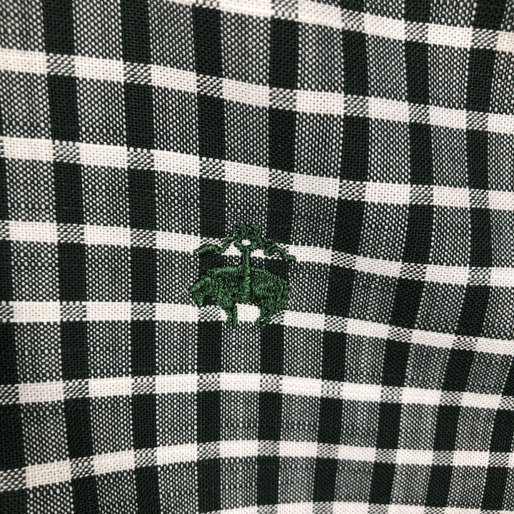 Brooks Brothers Est.1818 Long Sleeve Button-Down Check Shirt, Men's XL Supima Cotton Green type dark green Vintage Second Hand