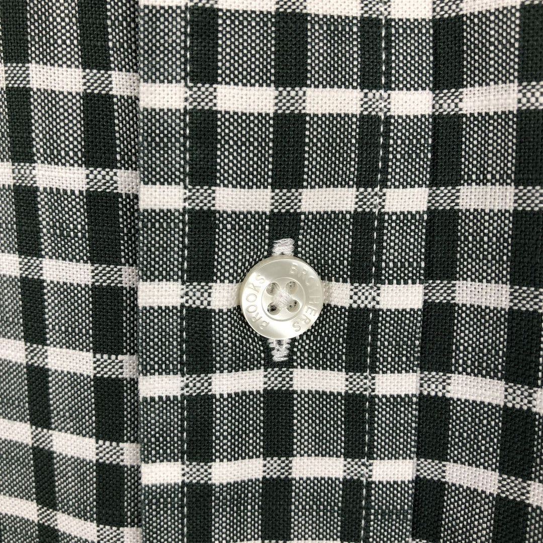 Brooks Brothers Est.1818 Long Sleeve Button-Down Check Shirt, Men's XL Supima Cotton Green type dark green Vintage Second Hand