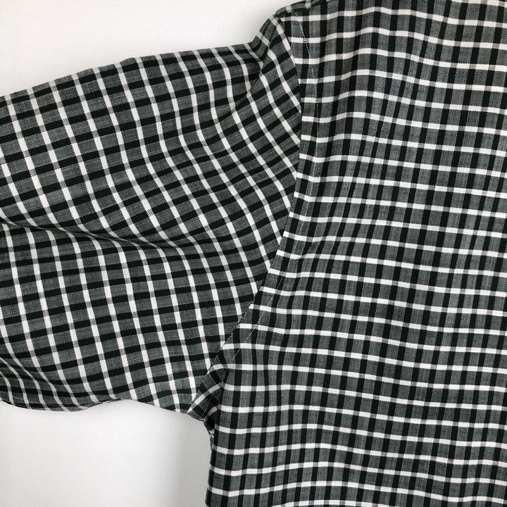 Brooks Brothers Est.1818 Long Sleeve Button-Down Check Shirt, Men's XL Supima Cotton Green type dark green Vintage Second Hand