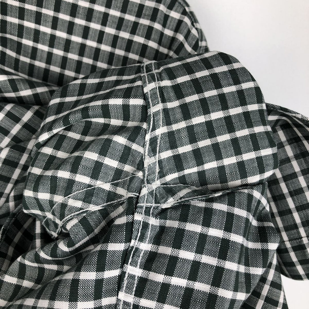 Brooks Brothers Est.1818 Long Sleeve Button-Down Check Shirt, Men's XL Supima Cotton Green type dark green Vintage Second Hand