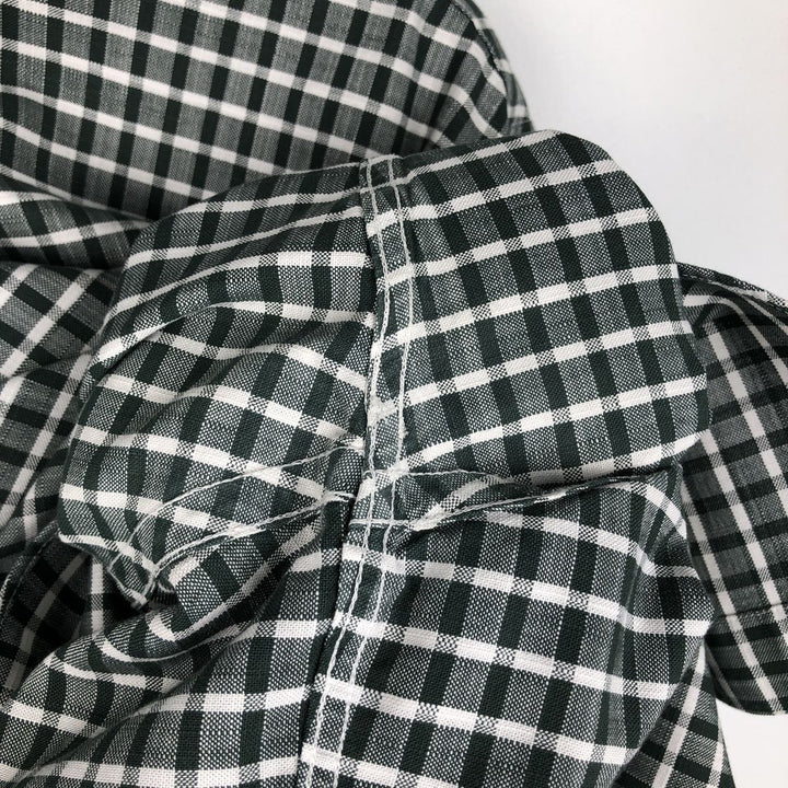 Brooks Brothers Est.1818 Long Sleeve Button-Down Check Shirt, Men's XL Supima Cotton Green type dark green Vintage Second Hand