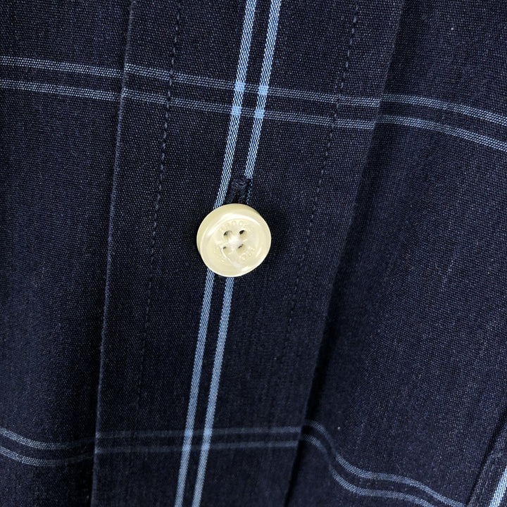 Brooks Brothers Est.1818 REGENT Long Sleeve Button-Down Check Shirt Men's XL Supima Cotton navy blue type Vintage Second Hand