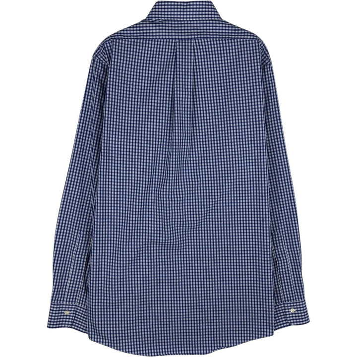 Brooks Brothers Est.1818 REGENT Long Sleeve Button-Down Check Shirt, Men's Size M Supima Cotton blue type Vintage Second Hand