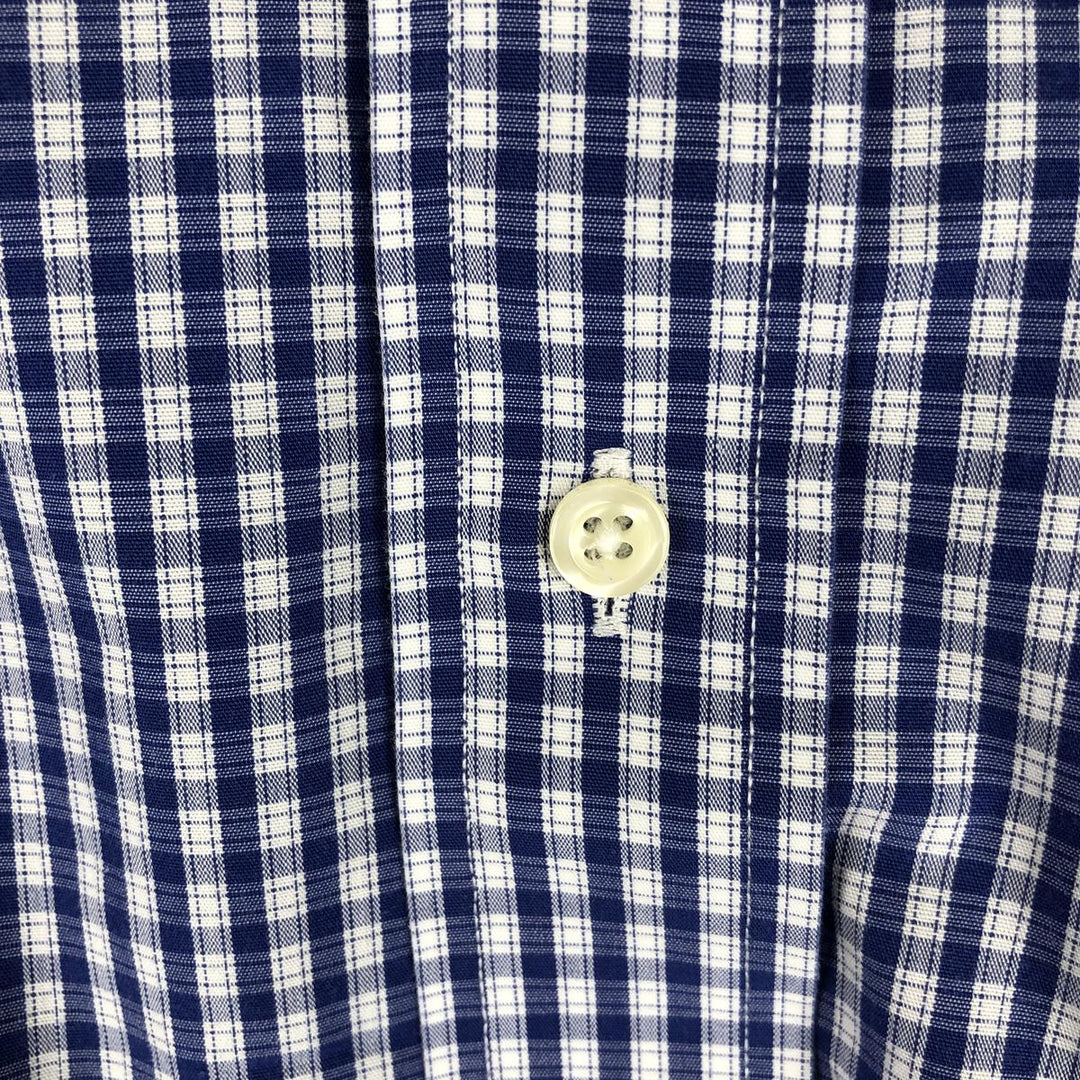 Brooks Brothers Est.1818 REGENT Long Sleeve Button-Down Check Shirt, Men's Size M Supima Cotton blue type Vintage Second Hand