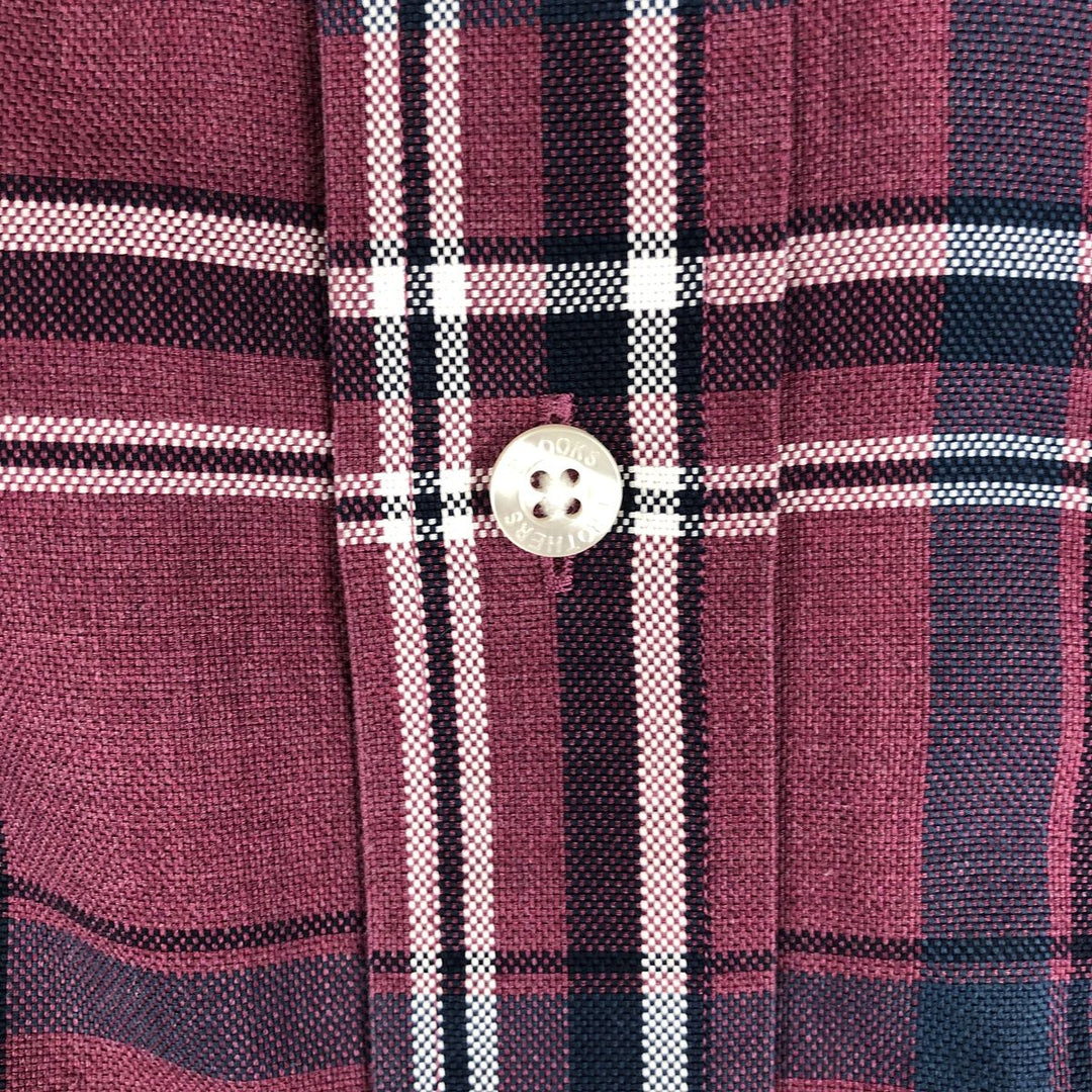 Brooks Brothers Est.1818 REGENT Long Sleeve Button-Down Check Shirt, Men's Size M Supima Cotton Red type red-purple Vintage Second Hand