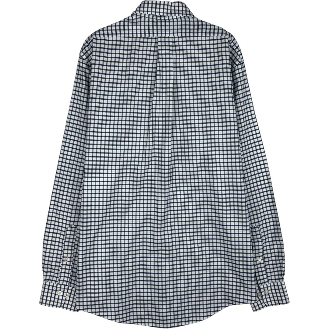 Brooks Brothers 1818 REGENT Long Sleeve Button-Down Check Shirt, Men's Size L Supima Cotton white type Vintage Second Hand