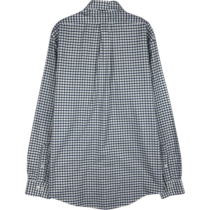 Brooks Brothers 1818 REGENT Long Sleeve Button-Down Check Shirt, Men's Size L Supima Cotton white type Vintage Second Hand