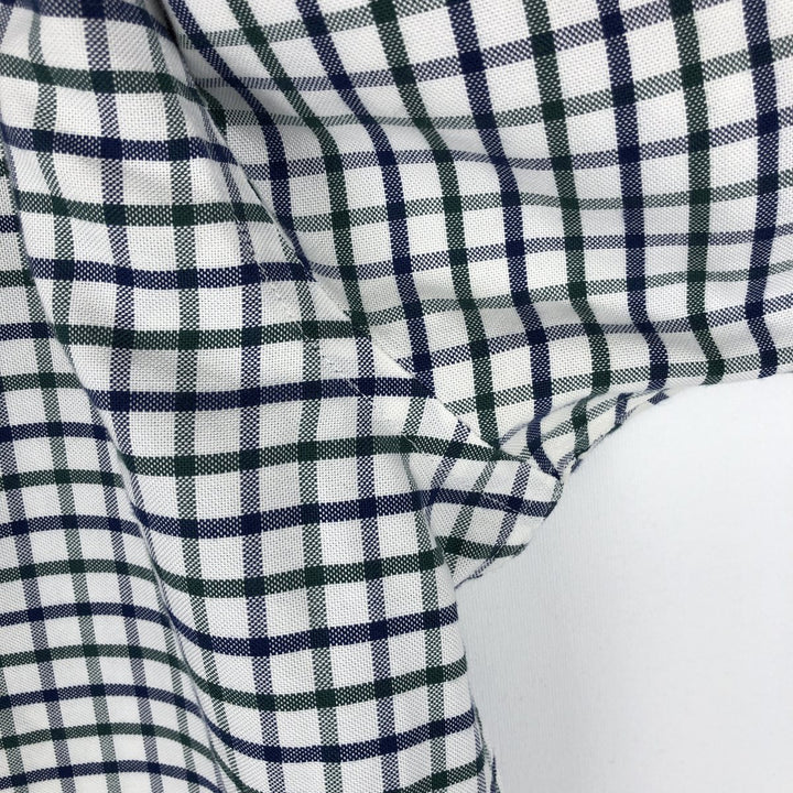 Brooks Brothers 1818 REGENT Long Sleeve Button-Down Check Shirt, Men's Size L Supima Cotton white type Vintage Second Hand