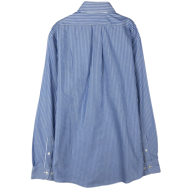 Brooks Brothers 1818 REGENT Long Sleeve Button-Down Striped Shirt, Men's Size Medium cotton blue type Vintage Second Hand