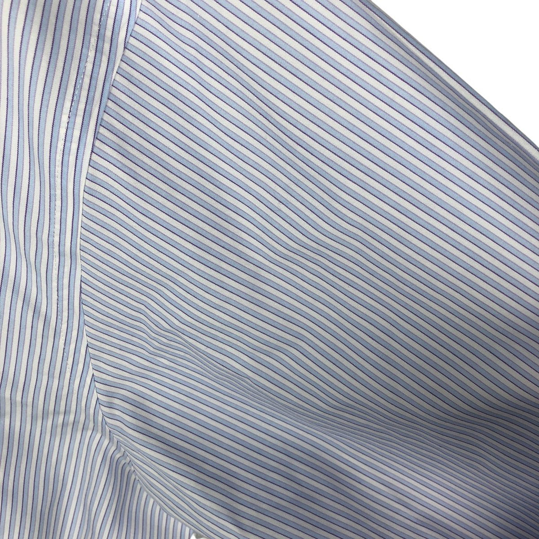 Brooks Brothers Est.1818 Classic Long Sleeve Button-Down Striped Shirt, Men's Size L Supima Cotton white type Vintage Second Hand