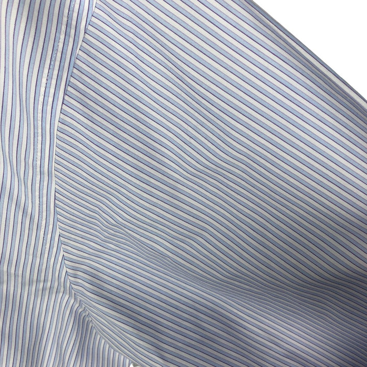 Brooks Brothers Est.1818 Classic Long Sleeve Button-Down Striped Shirt, Men's Size L Supima Cotton white type Vintage Second Hand