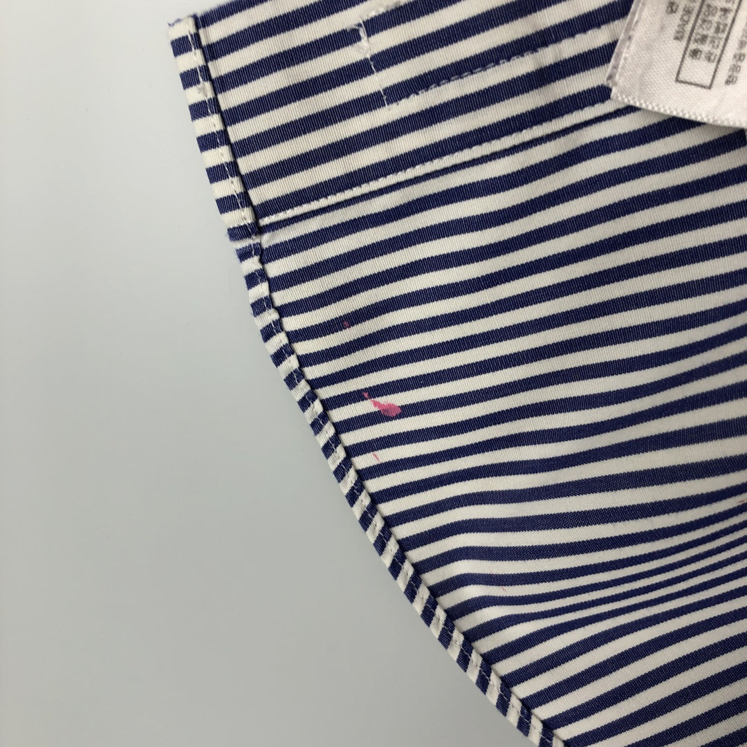Brooks Brothers Est.1818 REGENT Long Sleeve Button-Down Striped Shirt, Men's Size L Supima Cotton white type Vintage Second Hand