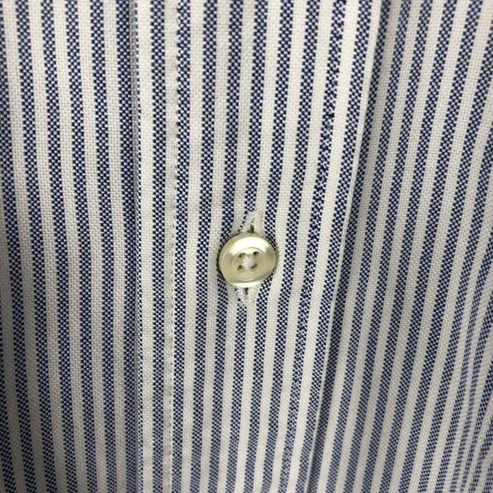 Brooks Brothers Est.1818 Long Sleeve Button-Down Striped Shirt Made in USA Men's XL Supima Cotton white type Vintage Second Hand