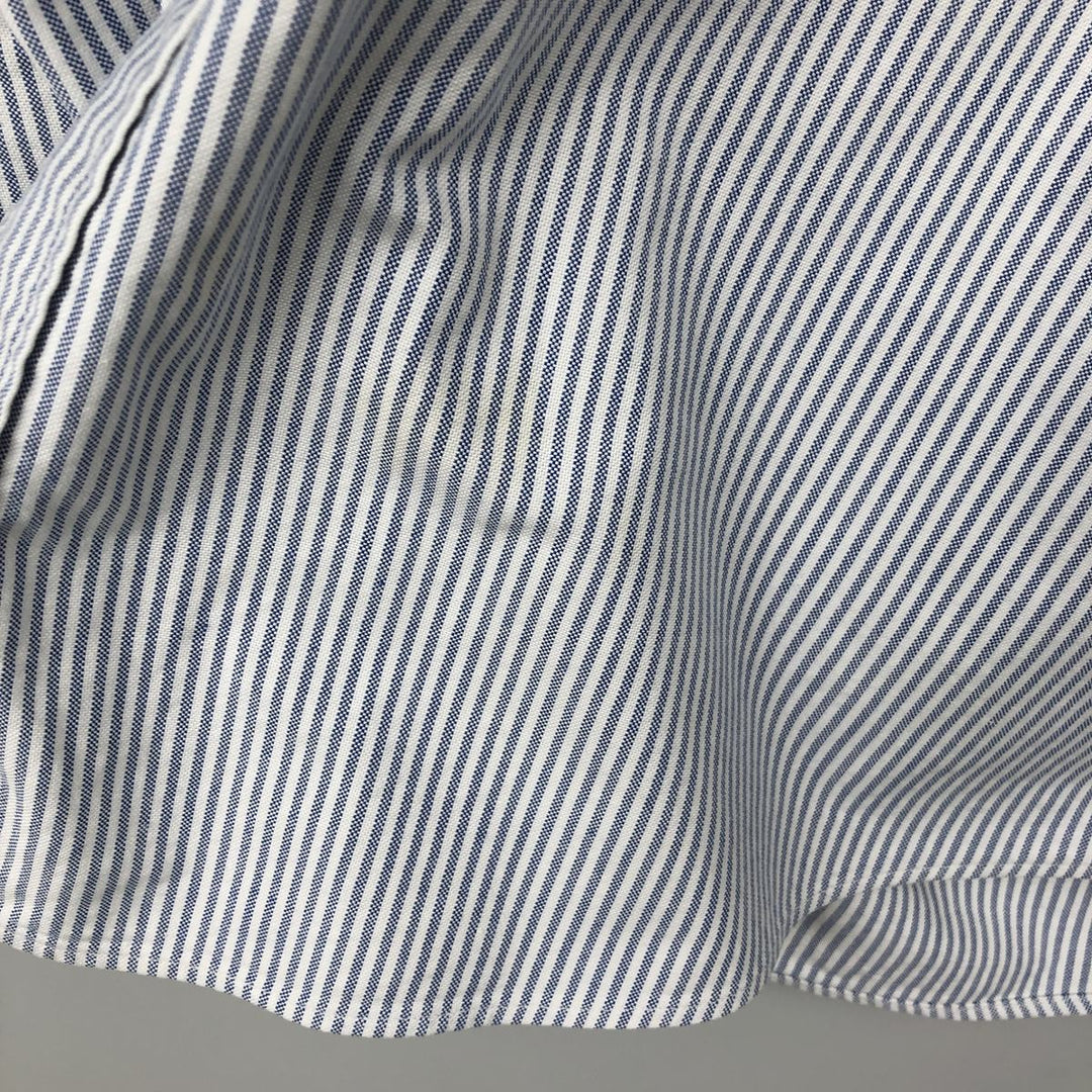 Brooks Brothers Est.1818 Long Sleeve Button-Down Striped Shirt Made in USA Men's XL Supima Cotton white type Vintage Second Hand