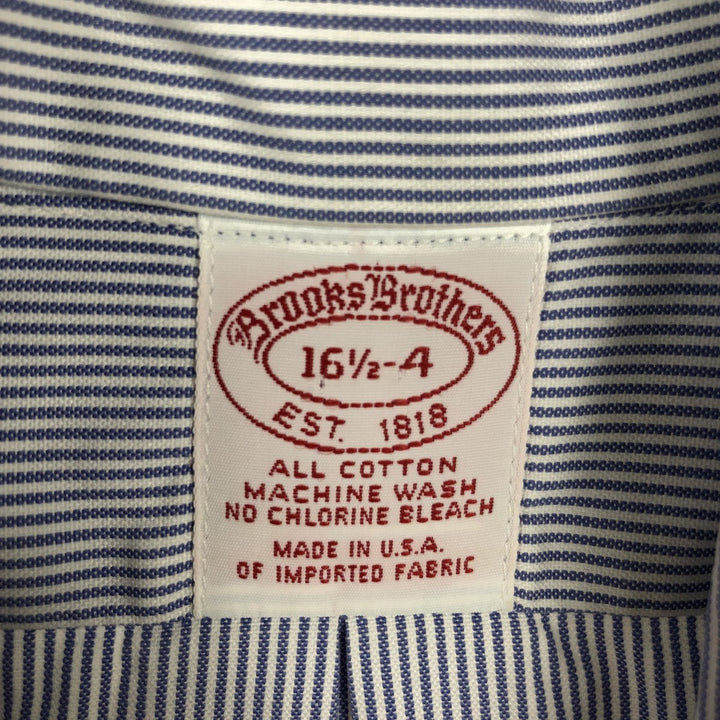 80s-90'S Brooks Brothers Est.1818 Long Sleeve Button-Down Striped Shirt Made in USA Men's Size L cotton white type Vintage Second Hand