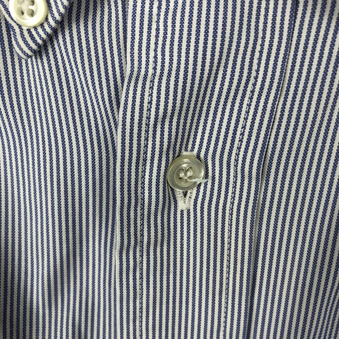 80s-90'S Brooks Brothers Est.1818 Long Sleeve Button-Down Striped Shirt Made in USA Men's Size L cotton white type Vintage Second Hand