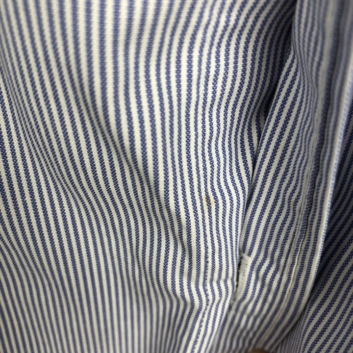 80s-90'S Brooks Brothers Est.1818 Long Sleeve Button-Down Striped Shirt Made in USA Men's Size L cotton white type Vintage Second Hand