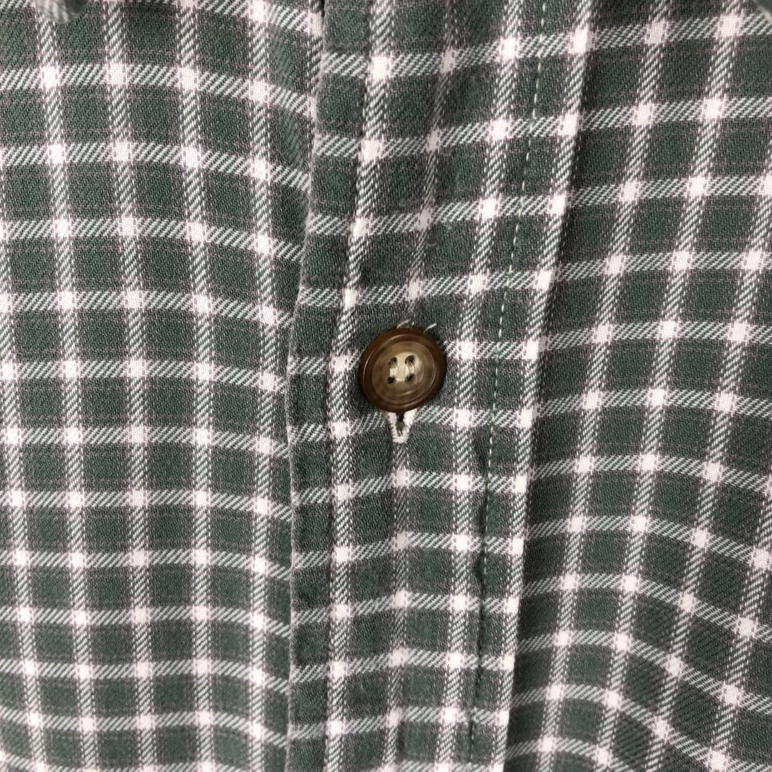 90'S GAP (Old GAP) Long-Sleeve Cotton Check Shirt, Men's Size M (Equivalent), Vintage cotton Khaki type Vintage Second Hand