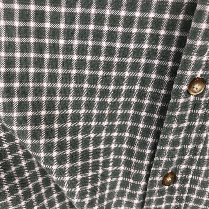 90'S GAP (Old GAP) Long-Sleeve Cotton Check Shirt, Men's Size M (Equivalent), Vintage cotton Khaki type Vintage Second Hand
