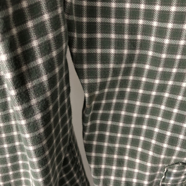 90'S GAP (Old GAP) Long-Sleeve Cotton Check Shirt, Men's Size M (Equivalent), Vintage cotton Khaki type Vintage Second Hand