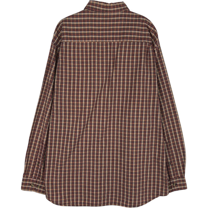 2000'S Columbia XCO Long-Sleeve Button-Down Check Shirt, Men's Size XL (approx.) unclear brown type Vintage Second Hand