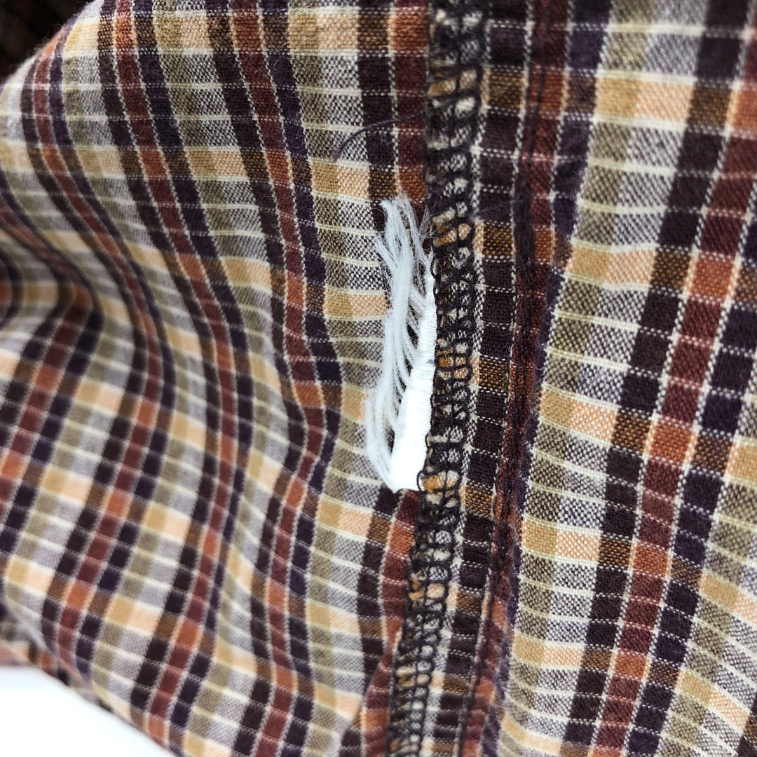2000'S Columbia XCO Long-Sleeve Button-Down Check Shirt, Men's Size XL (approx.) unclear brown type Vintage Second Hand
