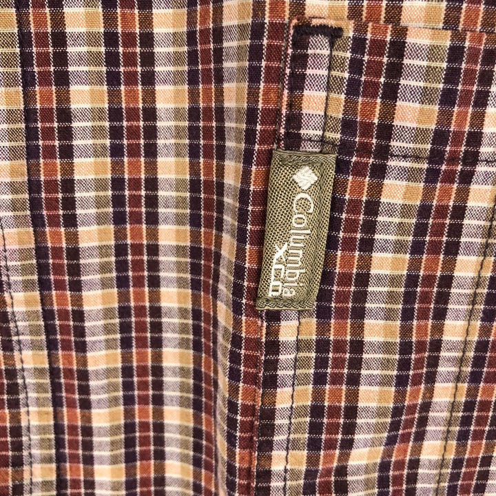 2000'S Columbia XCO Long-Sleeve Button-Down Check Shirt, Men's Size XL (approx.) unclear brown type Vintage Second Hand