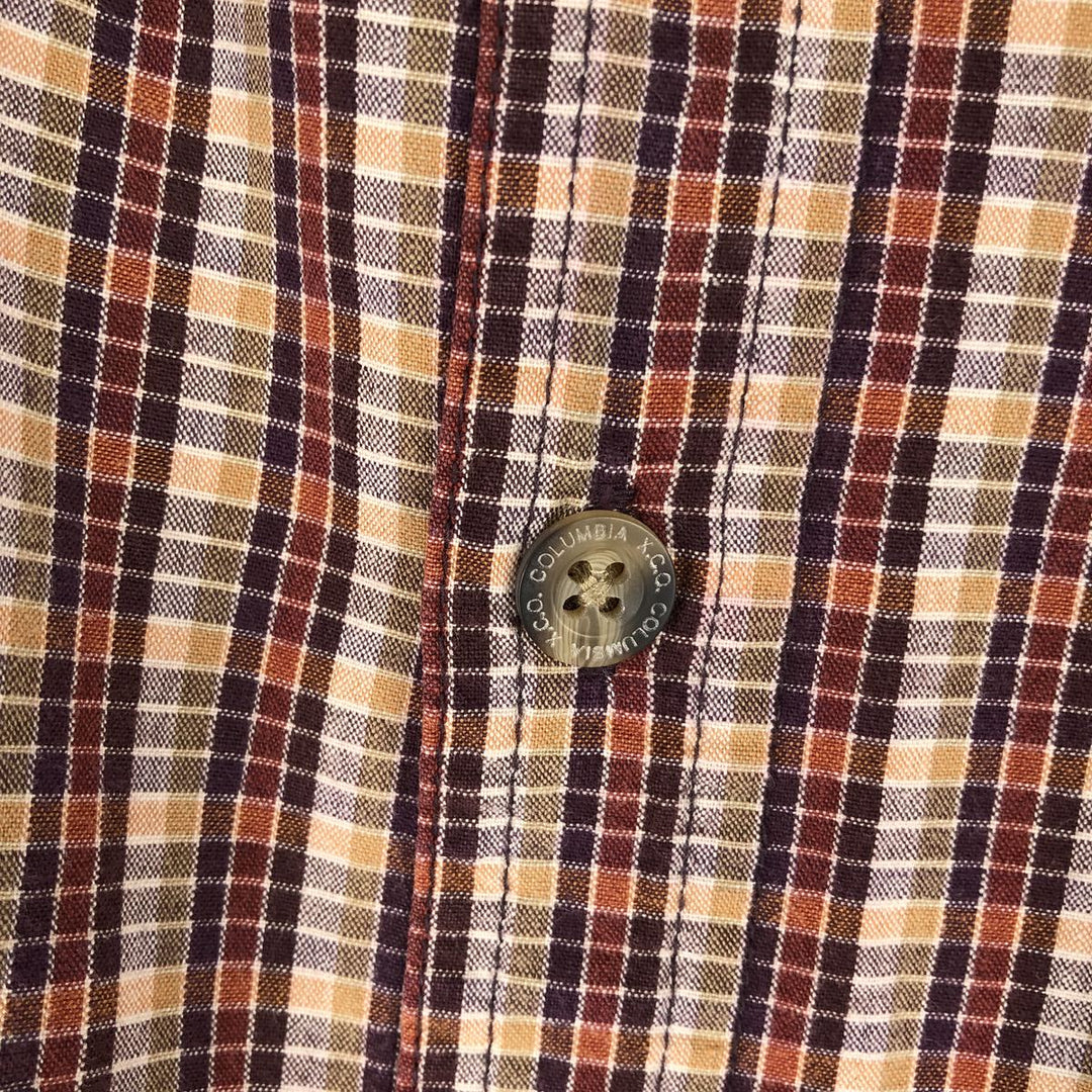 2000'S Columbia XCO Long-Sleeve Button-Down Check Shirt, Men's Size XL (approx.) unclear brown type Vintage Second Hand