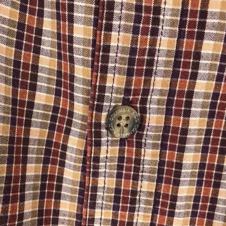 2000'S Columbia XCO Long-Sleeve Button-Down Check Shirt, Men's Size XL (approx.) unclear brown type Vintage Second Hand