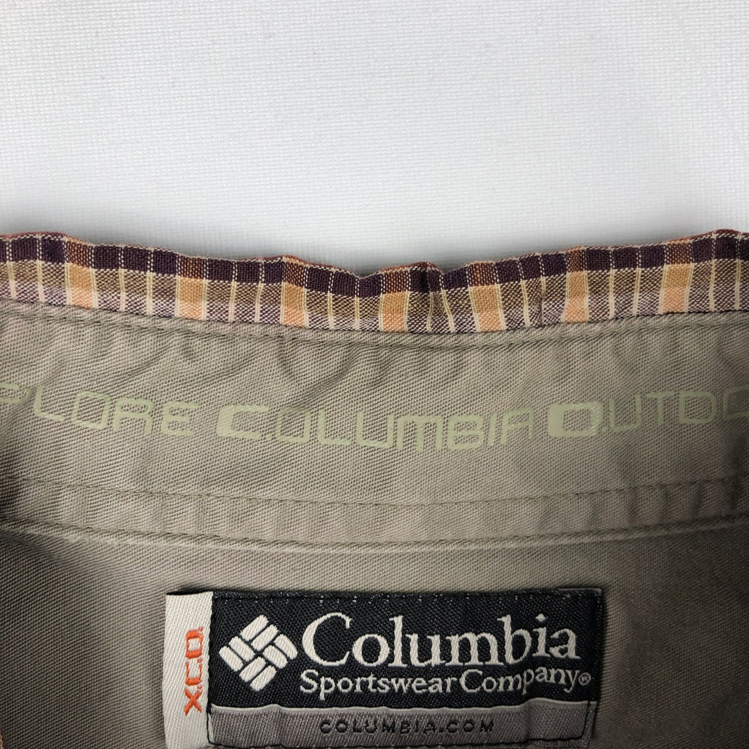 2000'S Columbia XCO Long-Sleeve Button-Down Check Shirt, Men's Size XL (approx.) unclear brown type Vintage Second Hand