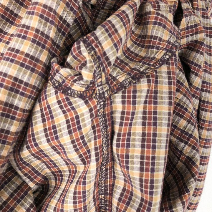 2000'S Columbia XCO Long-Sleeve Button-Down Check Shirt, Men's Size XL (approx.) unclear brown type Vintage Second Hand
