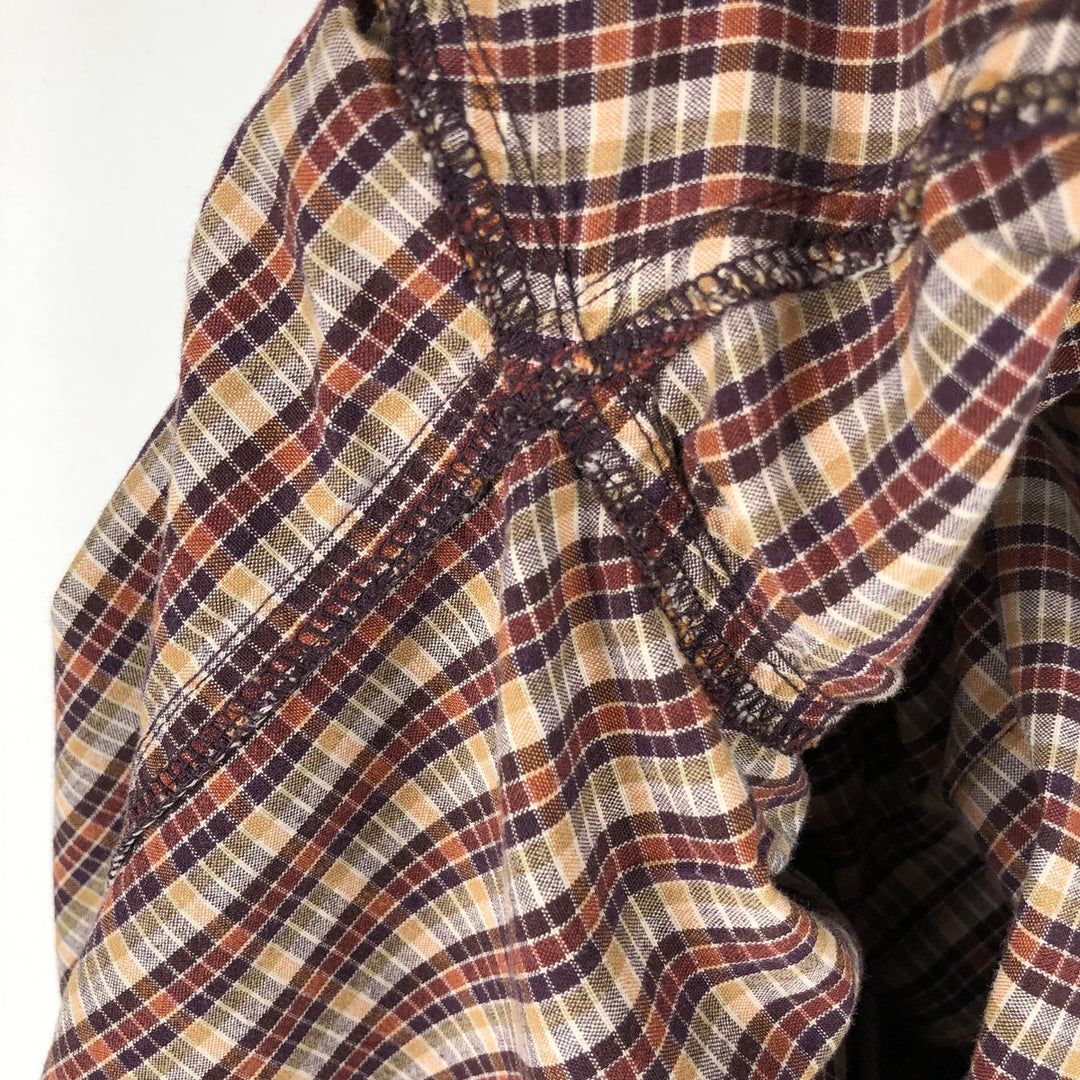 2000'S Columbia XCO Long-Sleeve Button-Down Check Shirt, Men's Size XL (approx.) unclear brown type Vintage Second Hand