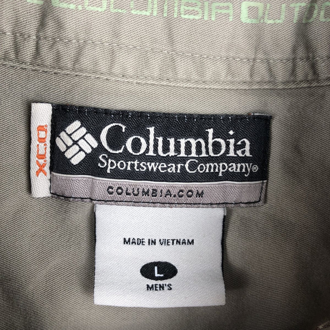 2000'S Columbia XCO Long-Sleeve Button-Down Check Shirt, Men's Size L (approx.) cotton brown type Vintage Second Hand