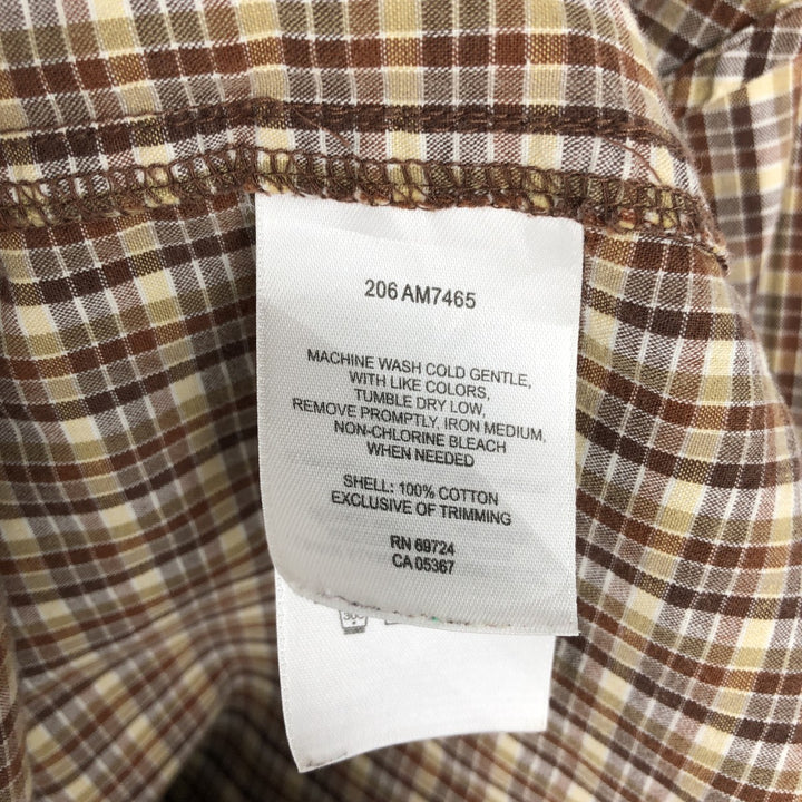 2000'S Columbia XCO Long-Sleeve Button-Down Check Shirt, Men's Size L (approx.) cotton brown type Vintage Second Hand