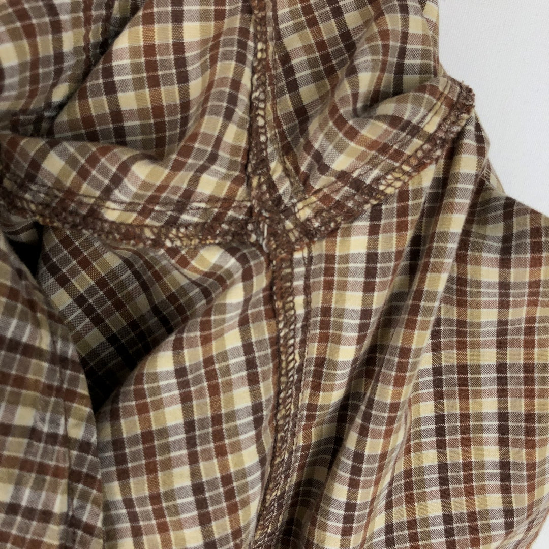 2000'S Columbia XCO Long-Sleeve Button-Down Check Shirt, Men's Size L (approx.) cotton brown type Vintage Second Hand