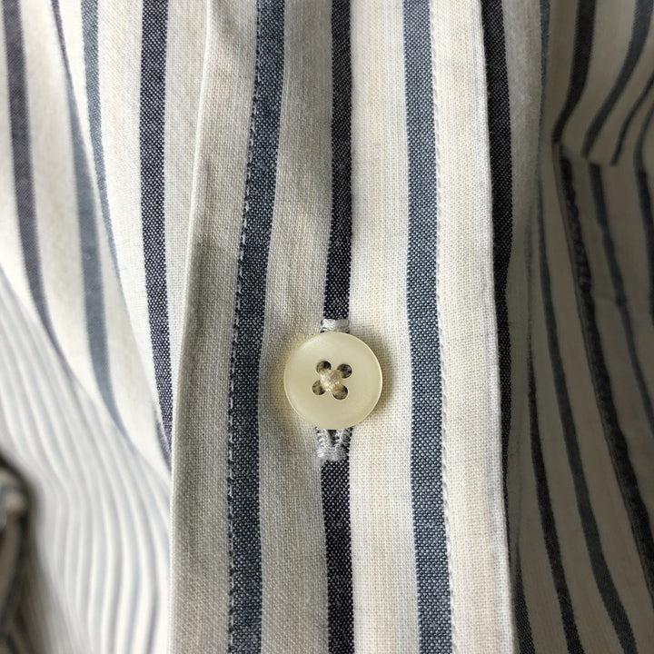 90s-00'S Timberland Long-Sleeve Button-Down Striped Shirt, Men's Size XL (approx.) cotton navy blue type Vintage Second Hand